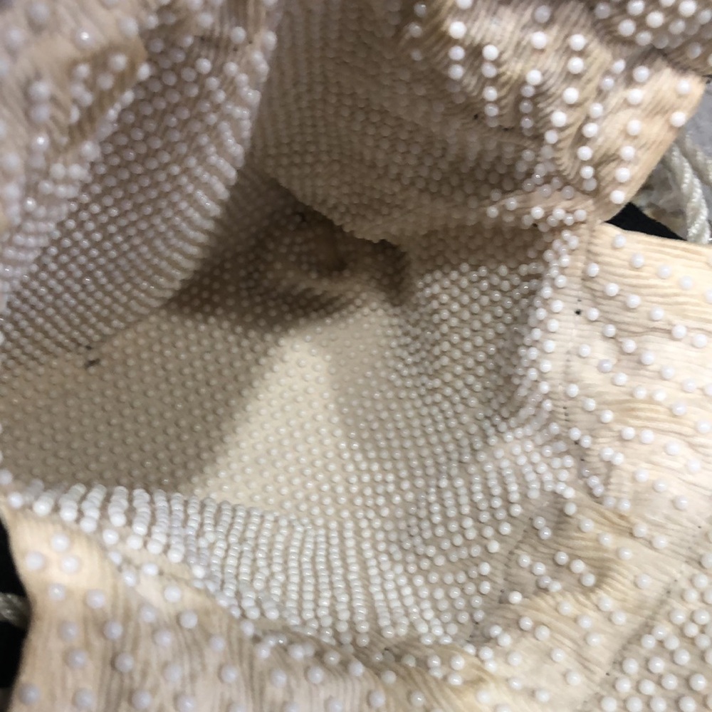 Multicolor Beaded Drawstring Pouch Bag EUC - image 7